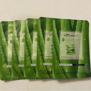 Five Packages of Aloe Vera Nicotinamide Moisturizing Masks